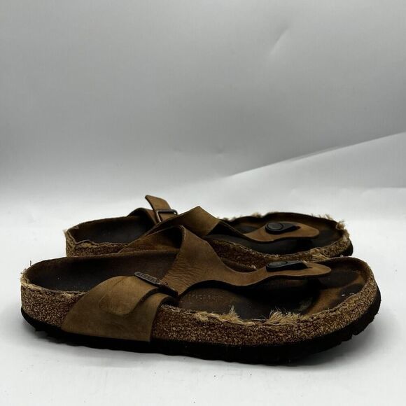 Birkenstock Gizeh Thongs Womens Size 5 R 36 Bronze Brown Germany Made Flat Shoes - Picture 1 of 12